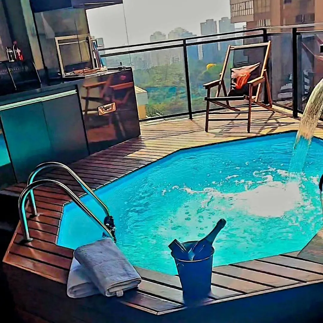 Morumbi, Apartamento Pub, Spa Com Hidromassagem, Piscina Aquecida Privativa, Lareira, Tudo Que Voce Precisa Para Descansar, Trabalhar Ou Realizar Aquela Comemoracao! Com Total Conforto E Privacidade! O Apt Nota 10 De Sp! ساو باولو